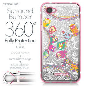 LG Q6 case Owl Graphic Design 3316 Bumper Case Protection | CASEiLIKE.com