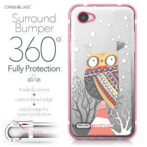 LG Q6 case Owl Graphic Design 3317 Bumper Case Protection | CASEiLIKE.com