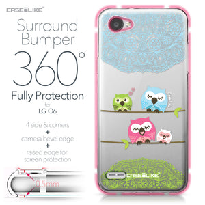 LG Q6 case Owl Graphic Design 3318 Bumper Case Protection | CASEiLIKE.com