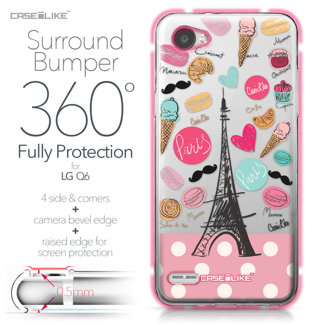 LG Q6 case Paris Holiday 3904 Bumper Case Protection | CASEiLIKE.com
