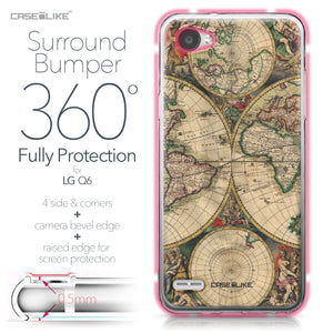 LG Q6 case World Map Vintage 4607 Bumper Case Protection | CASEiLIKE.com