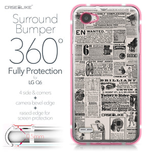 LG Q6 case Vintage Newspaper Advertising 4818 Bumper Case Protection | CASEiLIKE.com