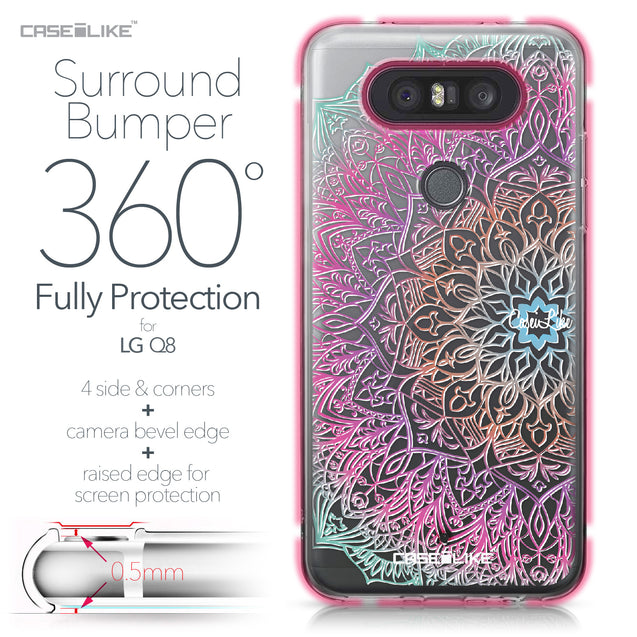 LG Q8 case Mandala Art 2090 Bumper Case Protection | CASEiLIKE.com