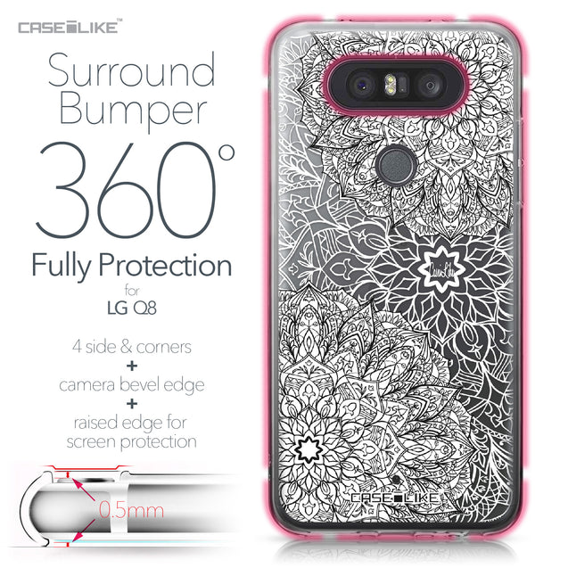 LG Q8 case Mandala Art 2093 Bumper Case Protection | CASEiLIKE.com