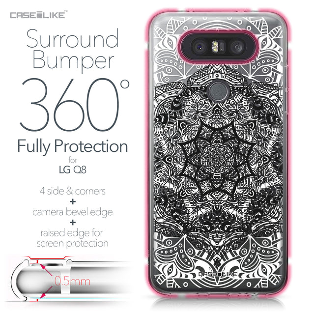 LG Q8 case Mandala Art 2097 Bumper Case Protection | CASEiLIKE.com