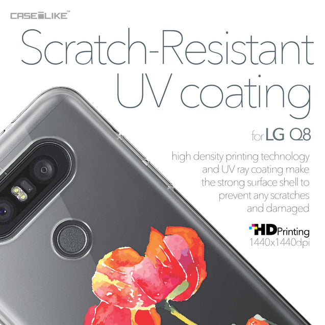 LG Q8 case Watercolor Floral 2230 with UV-Coating Scratch-Resistant Case | CASEiLIKE.com
