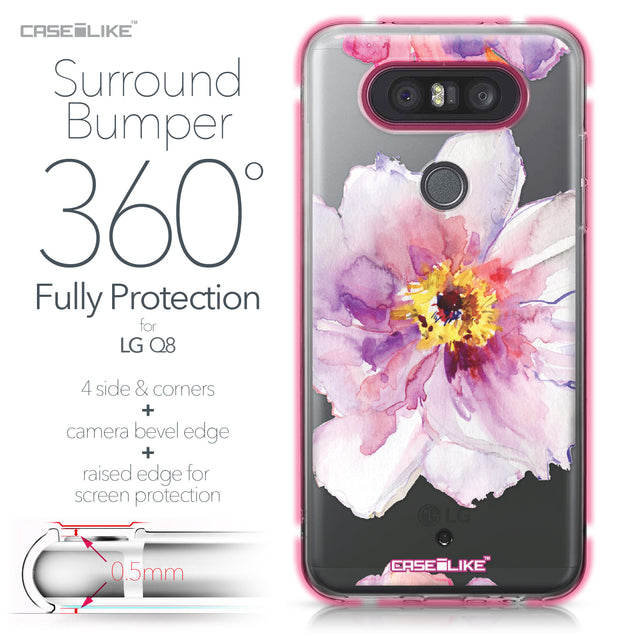 LG Q8 case Watercolor Floral 2231 Bumper Case Protection | CASEiLIKE.com