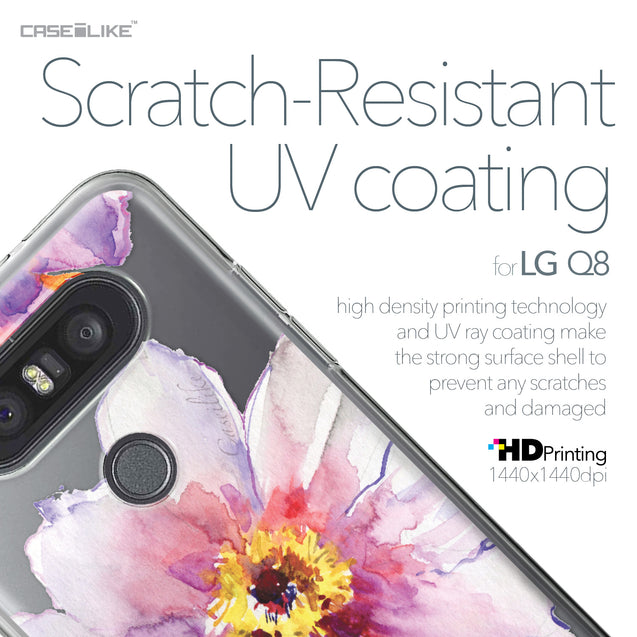LG Q8 case Watercolor Floral 2231 with UV-Coating Scratch-Resistant Case | CASEiLIKE.com