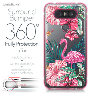 LG Q8 case Tropical Flamingo 2239 Bumper Case Protection | CASEiLIKE.com