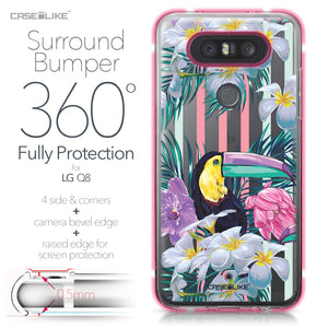 LG Q8 case Tropical Floral 2240 Bumper Case Protection | CASEiLIKE.com