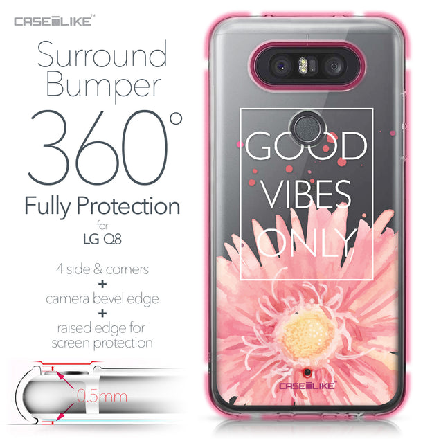 LG Q8 case Gerbera 2258 Bumper Case Protection | CASEiLIKE.com