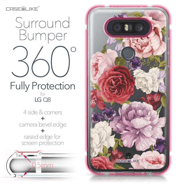 LG Q8 case Mixed Roses 2259 Bumper Case Protection | CASEiLIKE.com