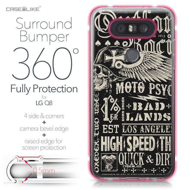 LG Q8 case Art of Skull 2531 Bumper Case Protection | CASEiLIKE.com