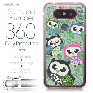 LG Q8 case Owl Graphic Design 3313 Bumper Case Protection | CASEiLIKE.com