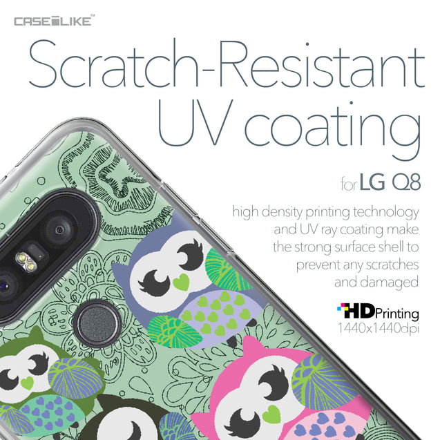 LG Q8 case Owl Graphic Design 3313 with UV-Coating Scratch-Resistant Case | CASEiLIKE.com