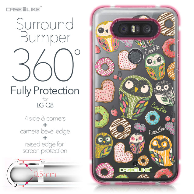 LG Q8 case Owl Graphic Design 3315 Bumper Case Protection | CASEiLIKE.com