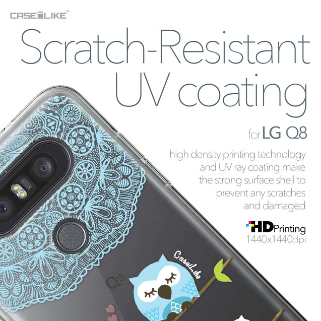 LG Q8 case Owl Graphic Design 3318 with UV-Coating Scratch-Resistant Case | CASEiLIKE.com