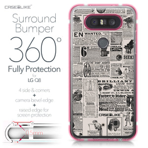 LG Q8 case Vintage Newspaper Advertising 4818 Bumper Case Protection | CASEiLIKE.com