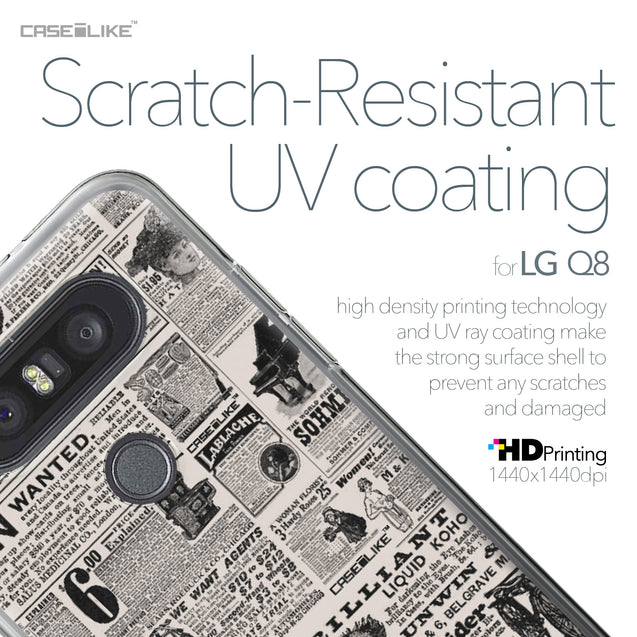 LG Q8 case Vintage Newspaper Advertising 4818 with UV-Coating Scratch-Resistant Case | CASEiLIKE.com