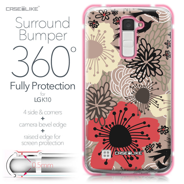LG K10 case Japanese Floral 2254 Bumper Case Protection | CASEiLIKE.com