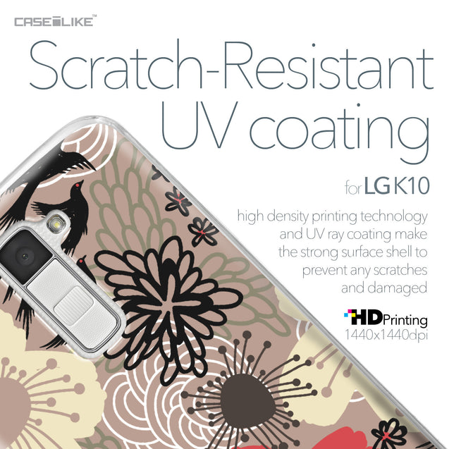 LG K10 case Japanese Floral 2254 with UV-Coating Scratch-Resistant Case | CASEiLIKE.com