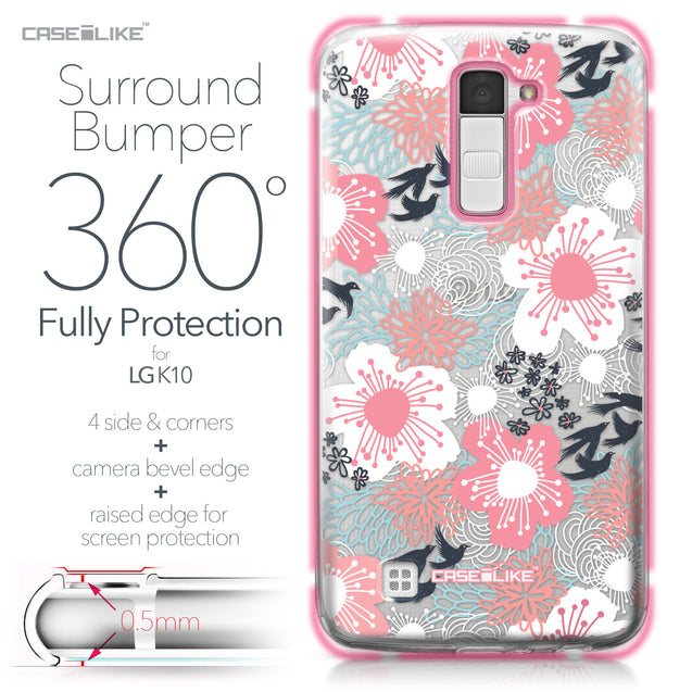 LG K10 case Japanese Floral 2255 Bumper Case Protection | CASEiLIKE.com