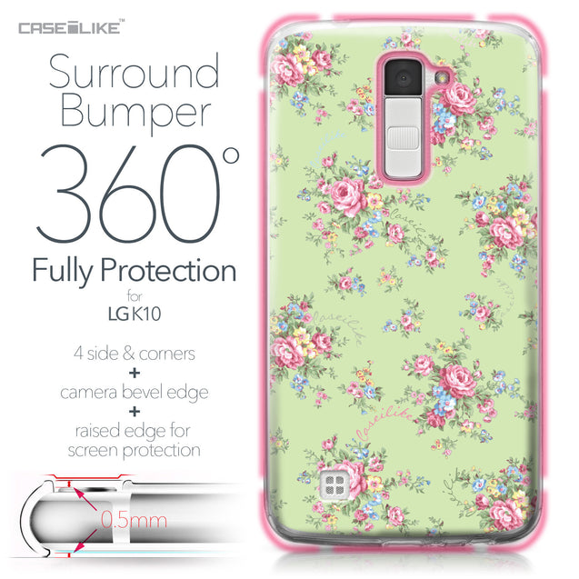 LG K10 case Floral Rose Classic 2262 Bumper Case Protection | CASEiLIKE.com