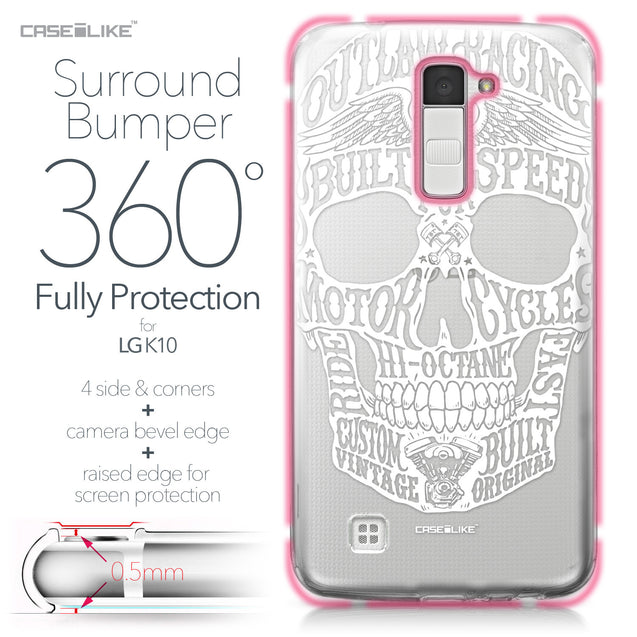 LG K10 case Art of Skull 2530 Bumper Case Protection | CASEiLIKE.com