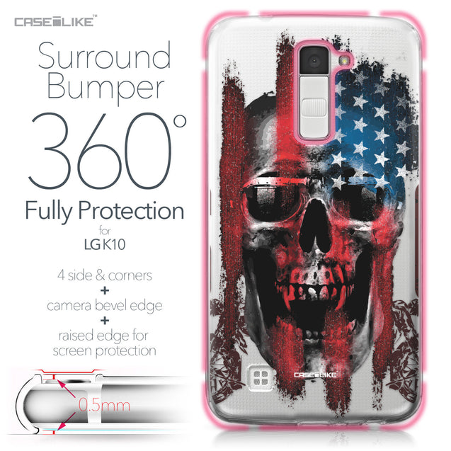 LG K10 case Art of Skull 2532 Bumper Case Protection | CASEiLIKE.com