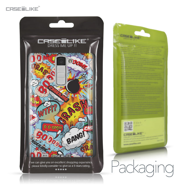 LG K10 case Comic Captions Blue 2913 Retail Packaging | CASEiLIKE.com