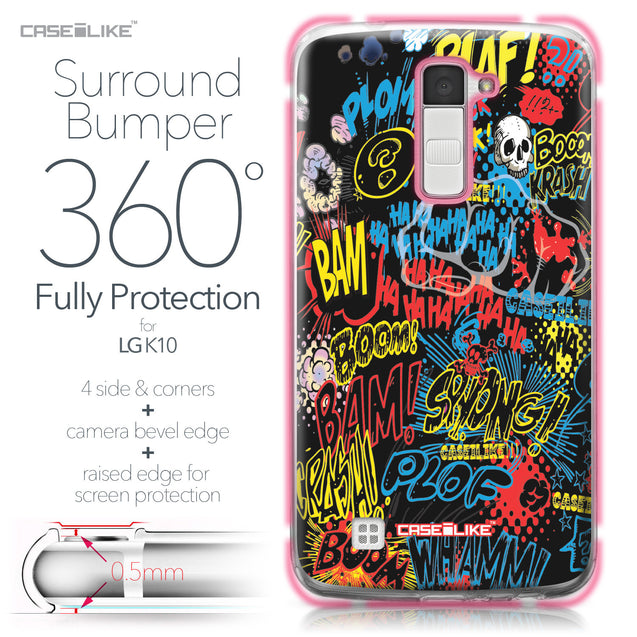 LG K10 case Comic Captions Black 2915 Bumper Case Protection | CASEiLIKE.com