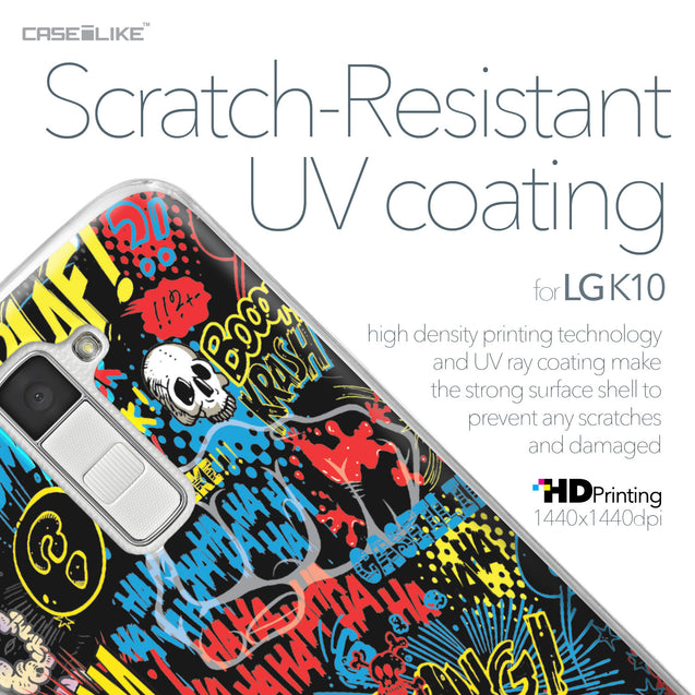 LG K10 case Comic Captions Black 2915 with UV-Coating Scratch-Resistant Case | CASEiLIKE.com
