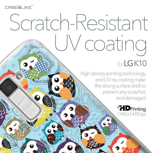 LG K10 case Owl Graphic Design 3312 with UV-Coating Scratch-Resistant Case | CASEiLIKE.com