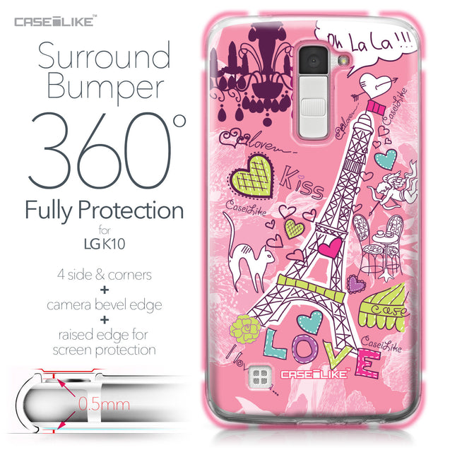 LG K10 case Paris Holiday 3905 Bumper Case Protection | CASEiLIKE.com