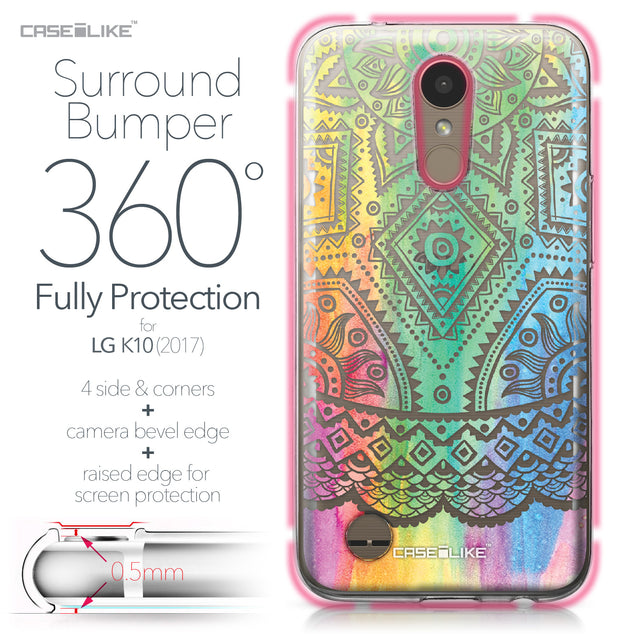 LG K10 2017 case Indian Line Art 2064 Bumper Case Protection | CASEiLIKE.com