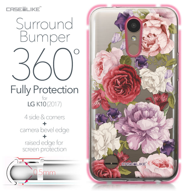LG K10 2017 case Mixed Roses 2259 Bumper Case Protection | CASEiLIKE.com