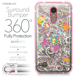 LG K10 2017 case Owl Graphic Design 3316 Bumper Case Protection | CASEiLIKE.com