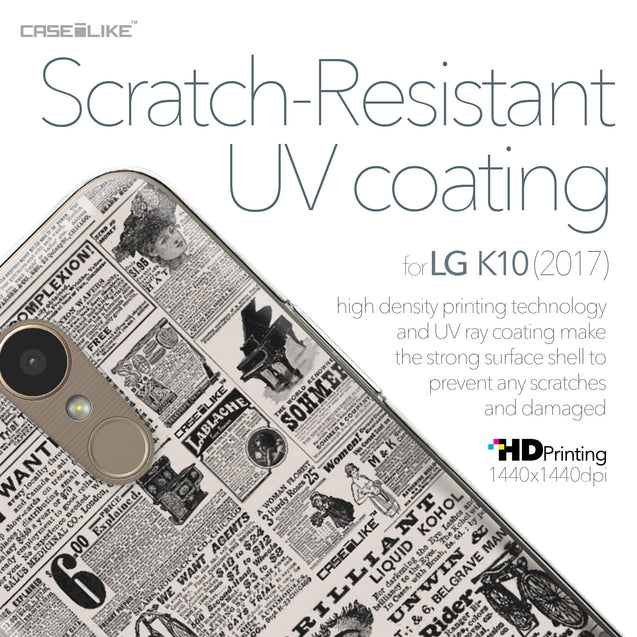 LG K10 2017 case Vintage Newspaper Advertising 4818 with UV-Coating Scratch-Resistant Case | CASEiLIKE.com