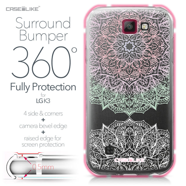 LG K3 case Mandala Art 2092 Bumper Case Protection | CASEiLIKE.com