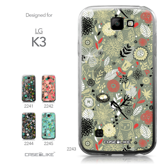 LG K3 case Spring Forest Gray 2243 Collection | CASEiLIKE.com