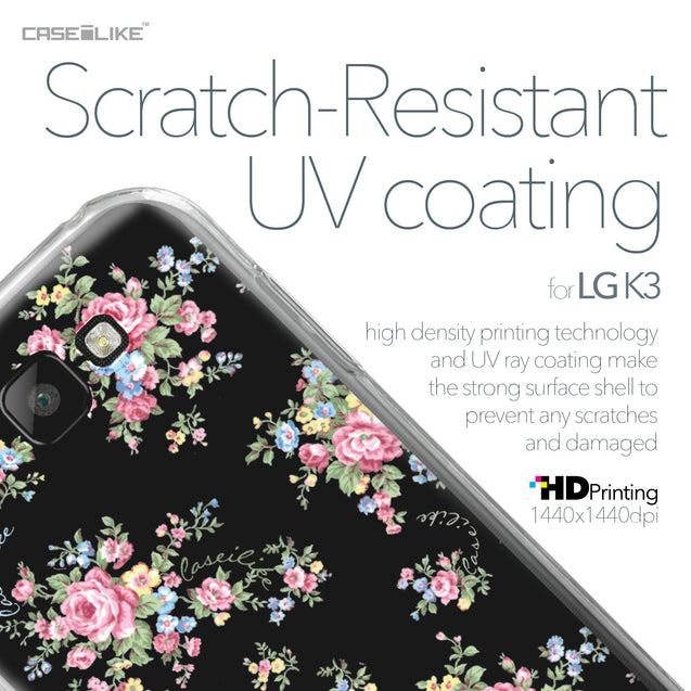 LG K3 case Floral Rose Classic 2261 with UV-Coating Scratch-Resistant Case | CASEiLIKE.com