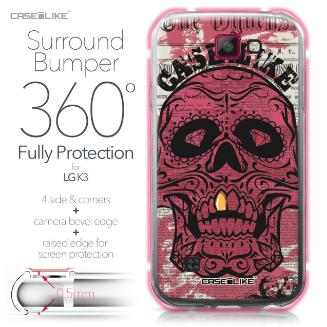 LG K3 case Art of Skull 2523 Bumper Case Protection | CASEiLIKE.com