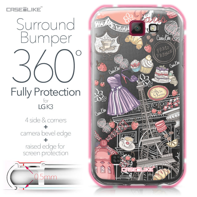 LG K3 case Paris Holiday 3907 Bumper Case Protection | CASEiLIKE.com