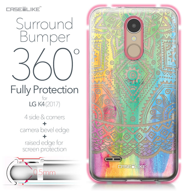 LG K4 2017 case Indian Line Art 2064 Bumper Case Protection | CASEiLIKE.com
