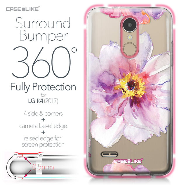 LG K4 2017 case Watercolor Floral 2231 Bumper Case Protection | CASEiLIKE.com