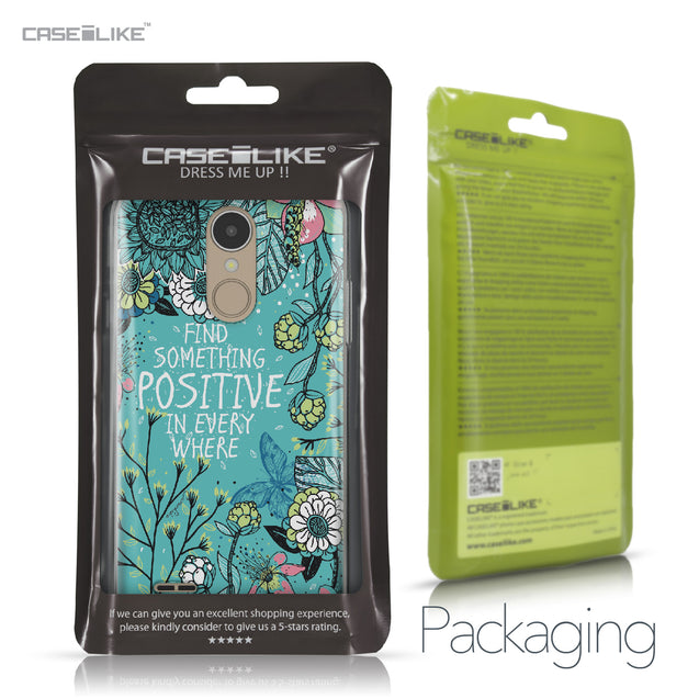 LG K4 2017 case Blooming Flowers Turquoise 2249 Retail Packaging | CASEiLIKE.com
