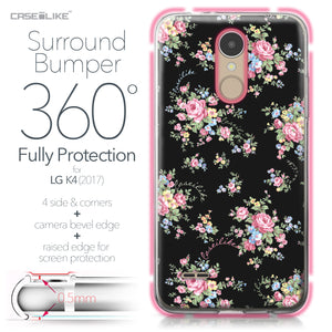 LG K4 2017 case Floral Rose Classic 2261 Bumper Case Protection | CASEiLIKE.com