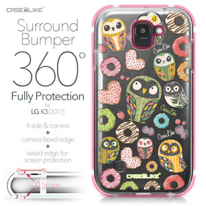 LG K3 2017 case Owl Graphic Design 3315 Bumper Case Protection | CASEiLIKE.com