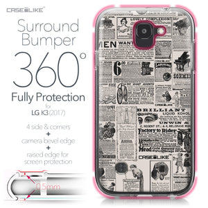 LG K3 2017 case Vintage Newspaper Advertising 4818 Bumper Case Protection | CASEiLIKE.com