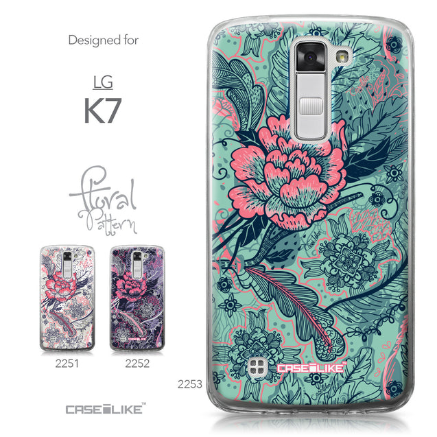 LG K7 case Vintage Roses and Feathers Turquoise 2253 Collection | CASEiLIKE.com